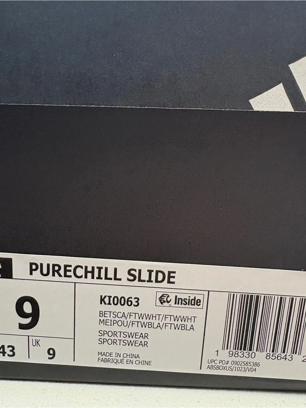 Adidas Purechill Slide Comfortable Slip On Scarlet Red  White KI0063 Size